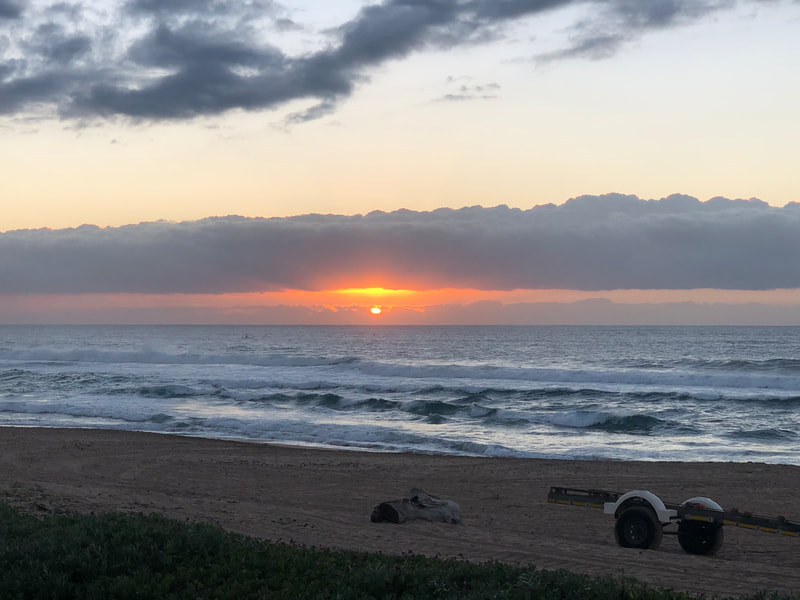 Sunrise over the Indian Ocean, Pennington, KwaZulu-Natal, South Africa